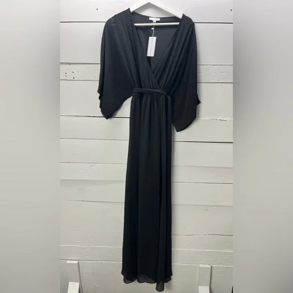 NWT Baltic Born Kia Kimono Maxi Dress in Black Size XXL